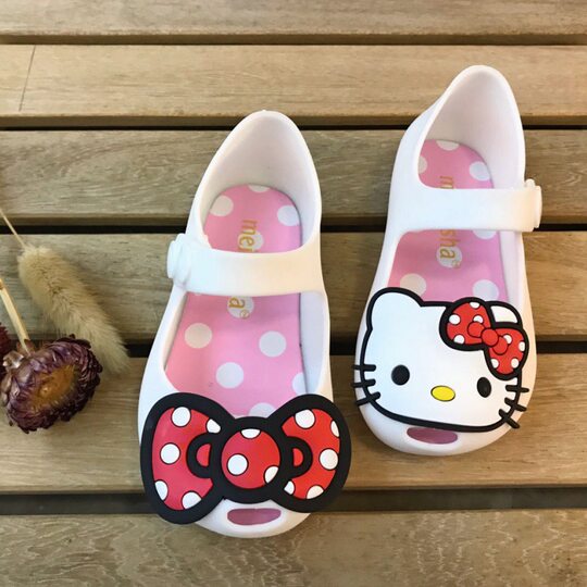 Cat Baby Children's Sandals Girls Minnie Princess Shoes Cartoon Four Seasons Shoes 1-6 Years Old Waterproof Jelly Gel Shoes