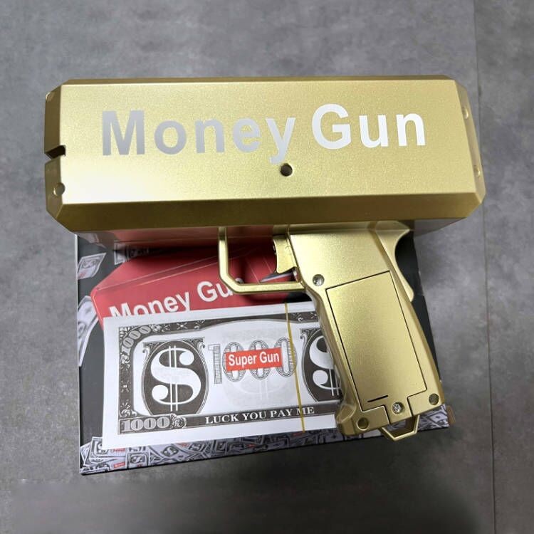 블랙 박스 대형 파워 스프레이 페인트 골드 스프레이 GUN 머니 GUN + 100 용지 머니 볼륨 0.5kg