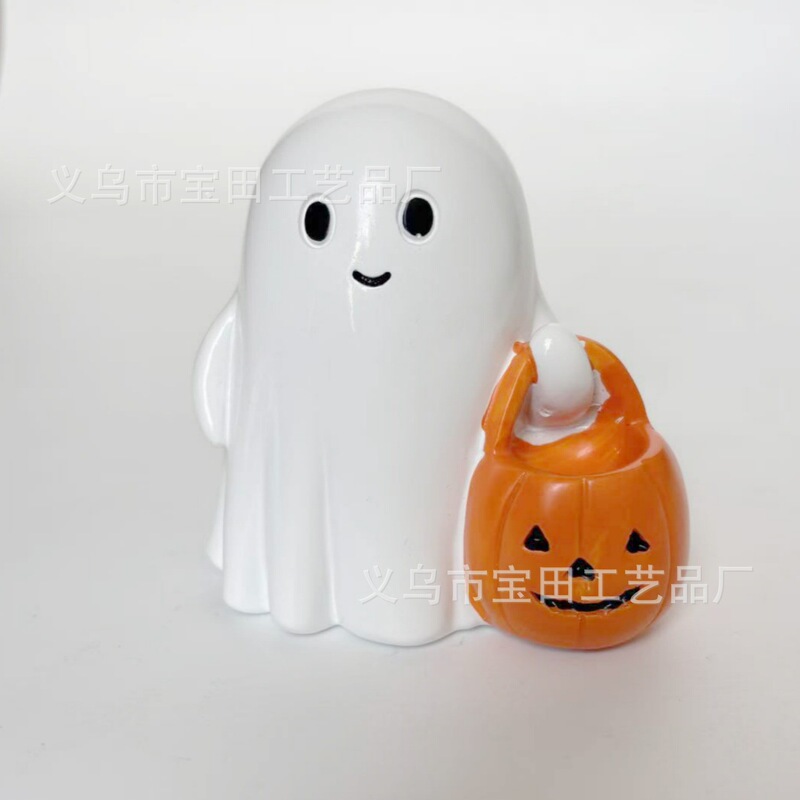 国境を越えた新しいハロウィンかわいい白いゴーストパーティーの装飾中庭の装飾品研究デスクトップの装飾小さな装飾品|undefined