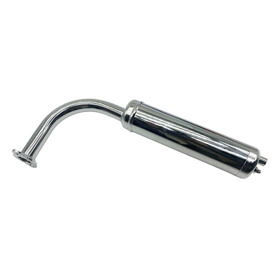 Mini Bicycle Accessories Two-Stroke Engine 49Cc 60Cc 80Cc Exhaust Pipe Silencer Smoke Pipe Iron Exhaust (Motorcycle exhaust pipe) - electroplated-silver