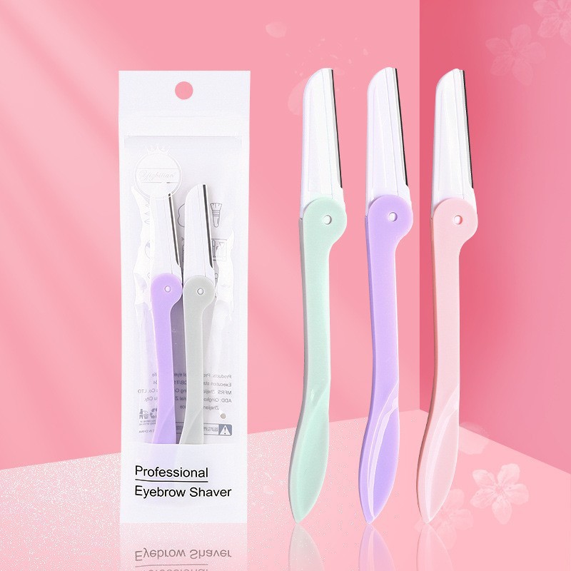 Maquinilla de Afeitar para Cejas al por Mayor del Fabricante, Cuchilla de Acero Inoxidable, Maquinilla de Afeitar Plegable con Red Protectora, Maquinilla de Afeitar para Vello de Piernas, Recortadora de Cejas