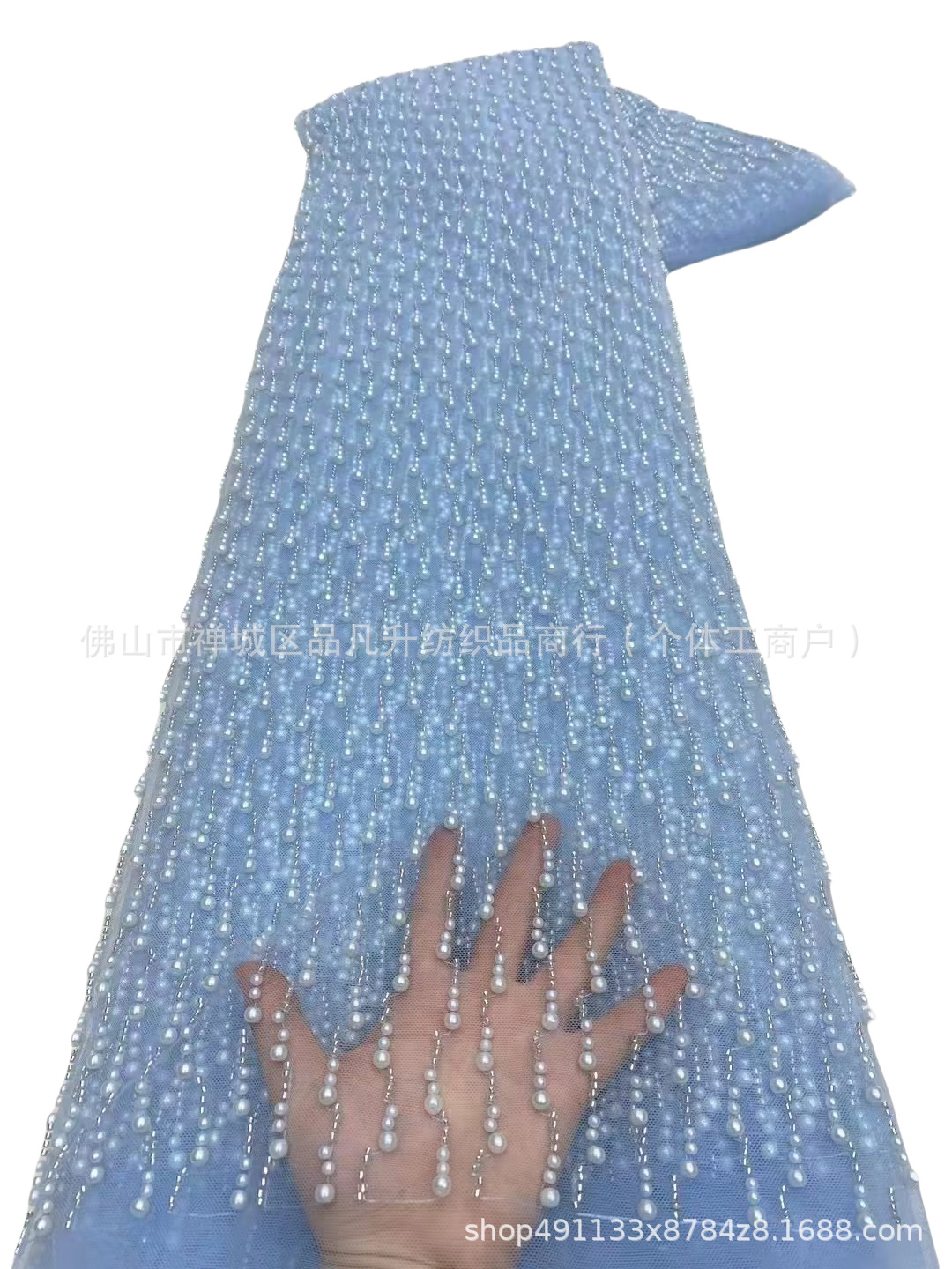 Tamaño de la tela bordada con cuentas de espuma vestido de novia de alta calidad cena vestido de moda tela para niños encaje transfronterizo