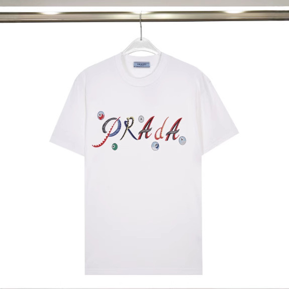 Moda transfronteriza Pujia pareja de manga corta tendencia de verano personalidad creativa color PRA letras impresas camiseta femenina