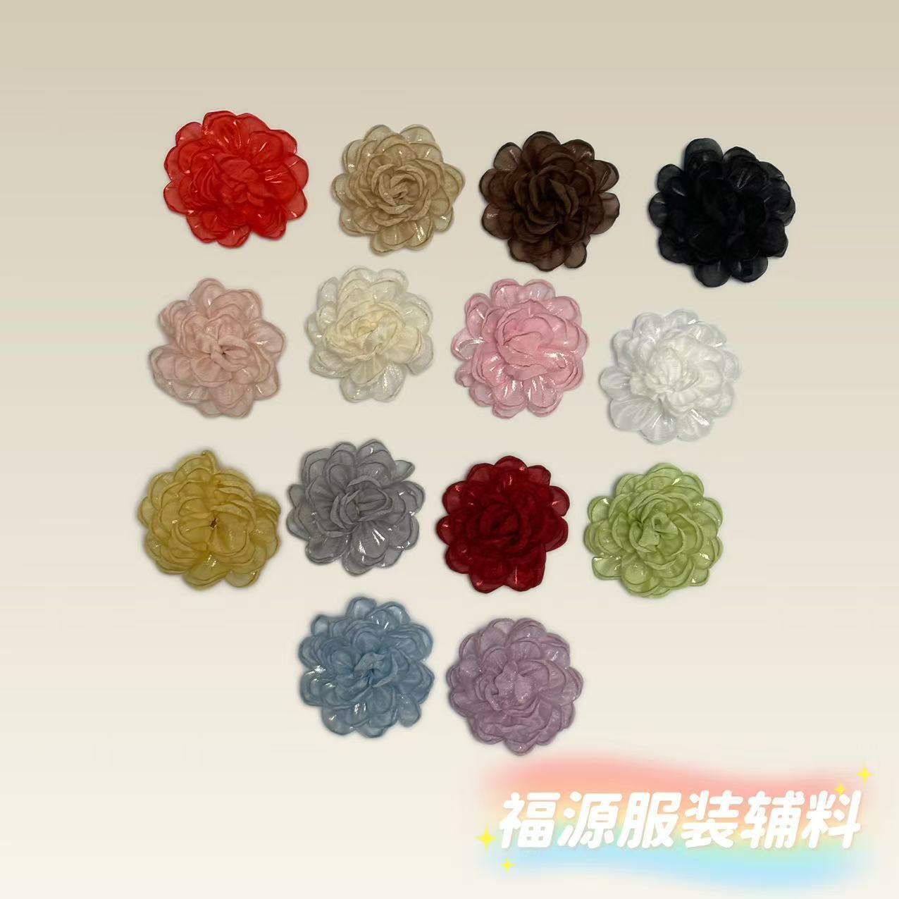 Aliexpress 5cm Hard Material Flowers, Fabric Flowers Without Clips, Artificial Flowers, Children's Hair Accessories, Headband Accessories
