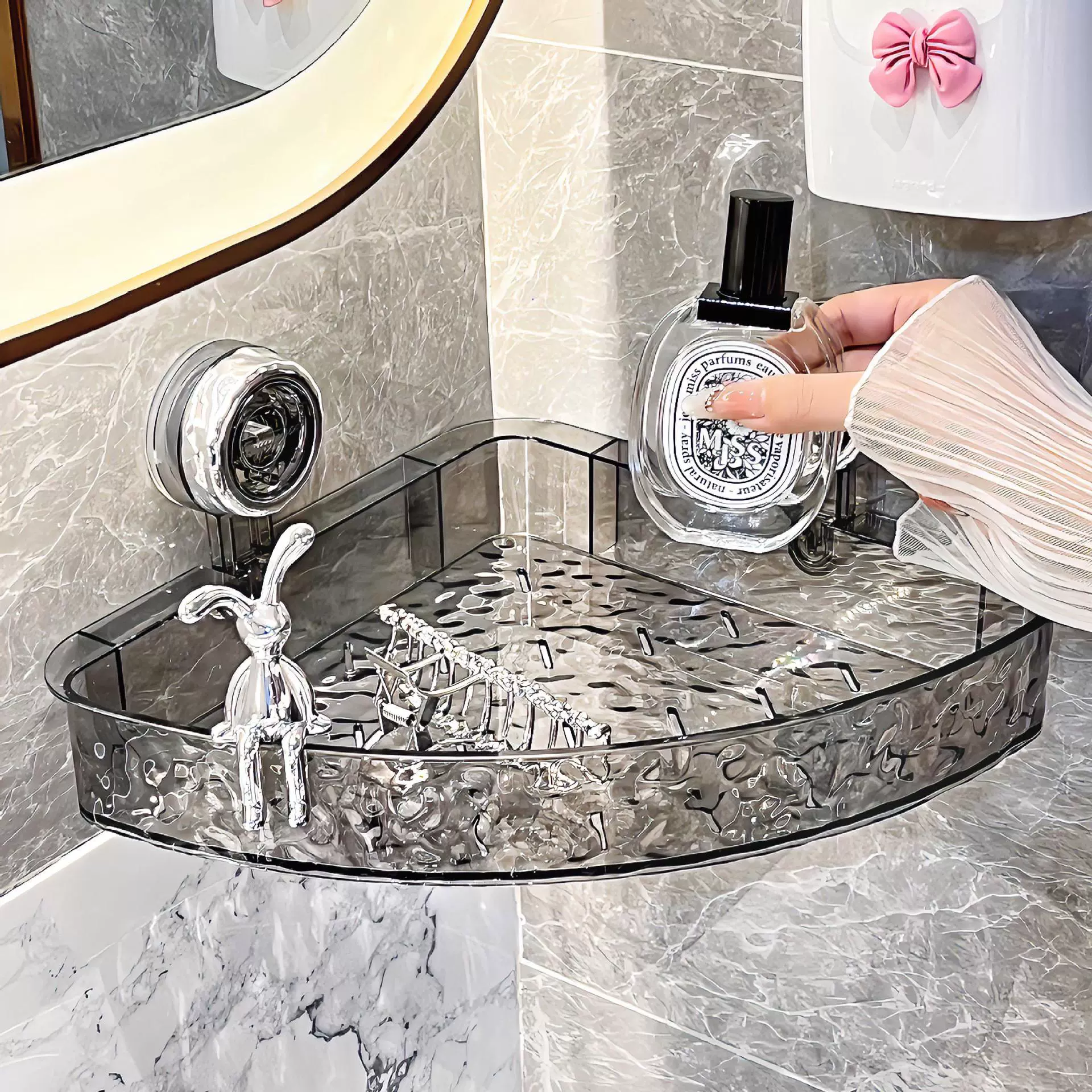 Вешалка для присоски в ванной без пробивания туалетная комната