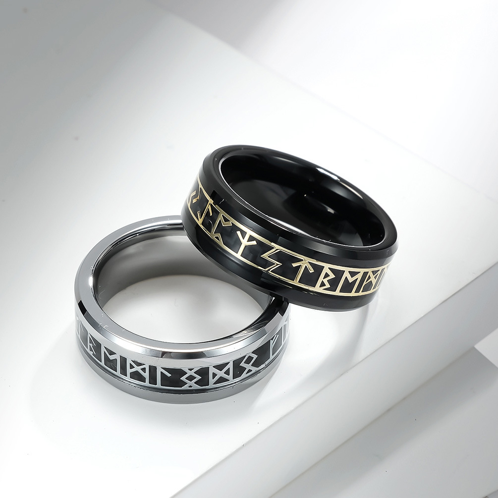 Fashion Simple Menu0027s Gold Jewelry WholesaleTitanium Steel Ring