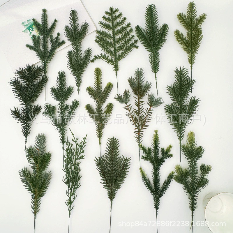 Трансграничная поставка реалистичных искусственных еловых веток, трехконечных сосновых игл, искусственной зелени для рождественских елок, украшений для сада.