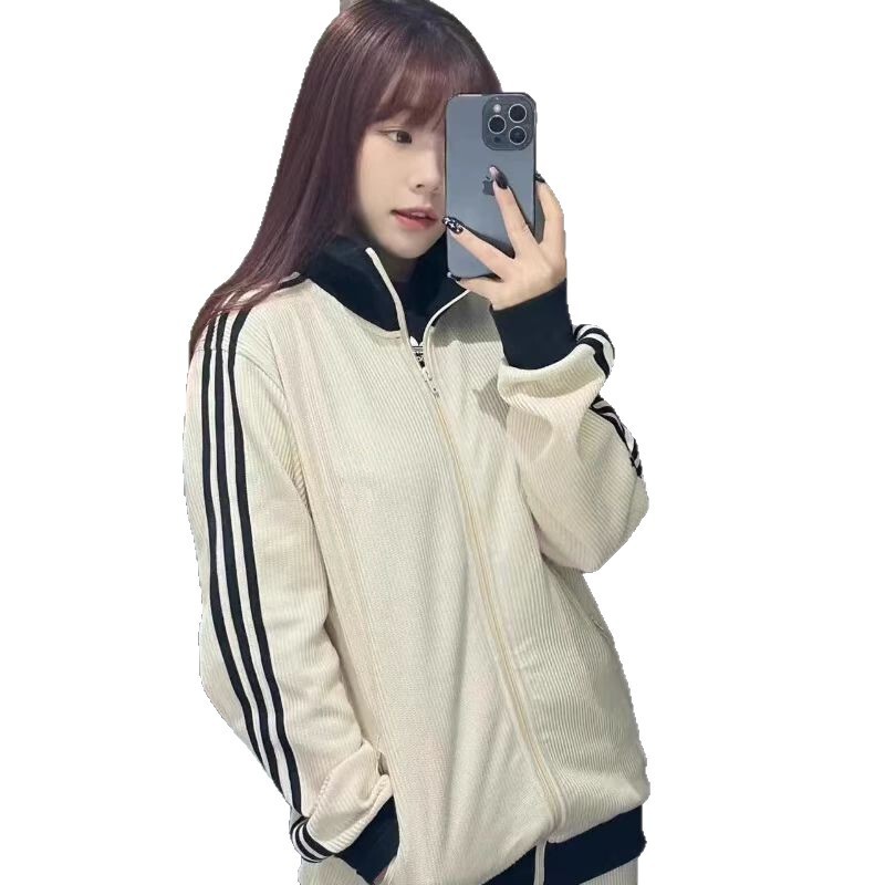 秋冬款有标男子华夫格外套刺绣小标休闲夹克情侣款KB8952|undefined