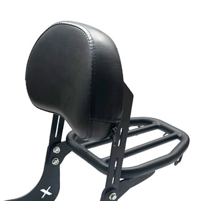 Motorcycle bumper Bumper Folding Backrest Canvas Side - connecting-bracket-black-fixed-backrest-round-pipe-tail-rack