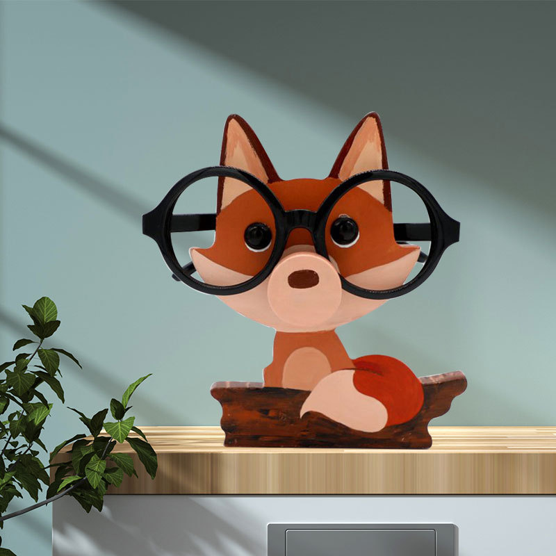 Cartoon Style Cute Squirrel Fox Solid Wood Jewelry Display 1 Piece display picture 7