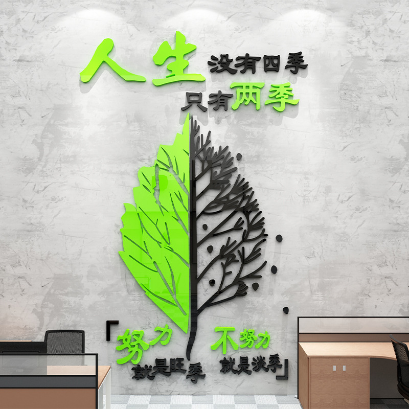 クリエイティブ文化壁面激励志標語オフィス装飾背景壁貼り会社企業会議イメージ3dシール