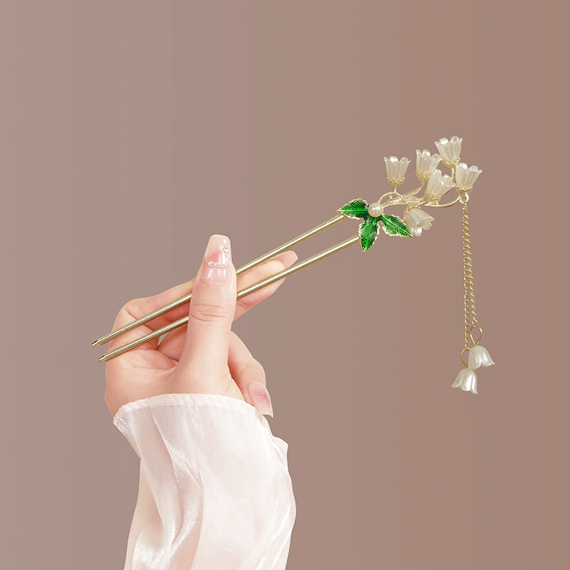 Hairpin Hanfu заколка для волос, орхидея цветочный декоративный аксессуар для волос, простая элегантная китайская стиль