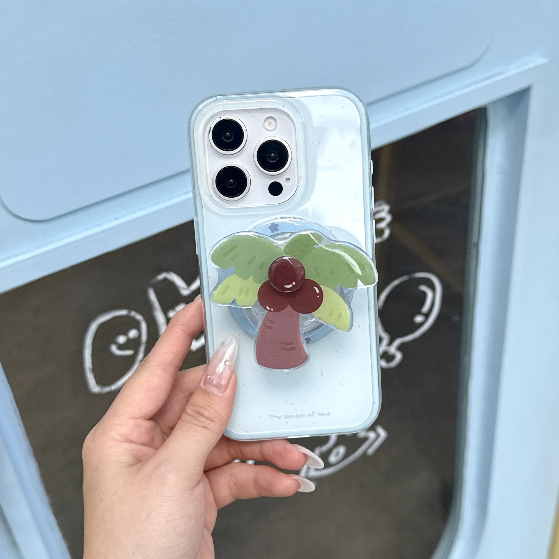 Cachorro de coco fresco de verano para iPhone15/16 funda para teléfono móvil 14PM pareja 16Pro atracción magnética 15PM