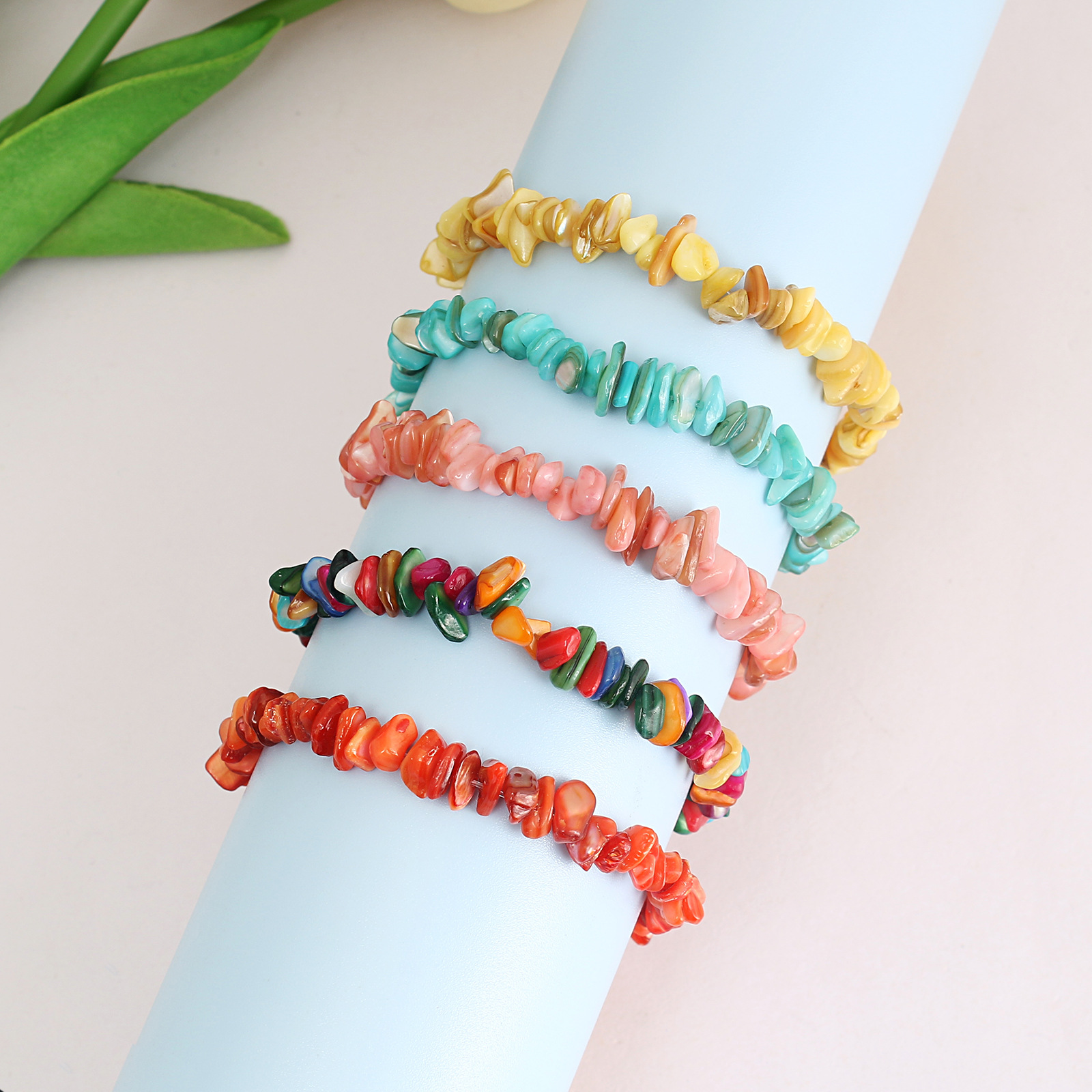 Vacation Geometric Mixed Materials Shell Irregular Handmade Women's Bracelets display picture 2