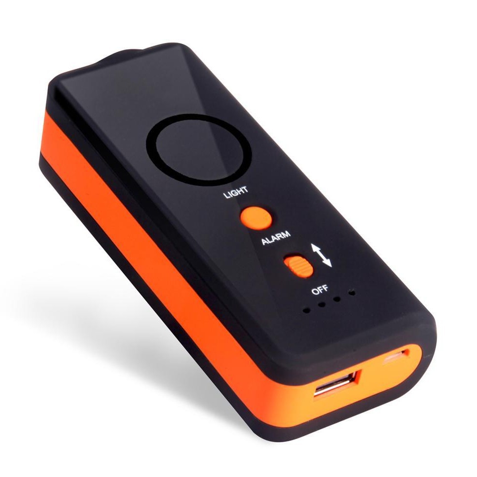 四合一多功能个人报警器 爆闪脉冲光防狼神器 带LED灯移动电源