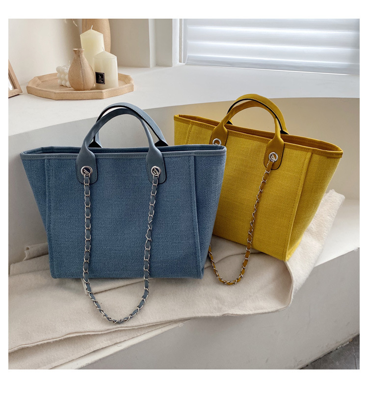 1069g Weight Zipper Closure Type Double Shoulder Straps Strap Type Tote Bag Bags Type Daily Occasion Canvas Material Solid Color Pattern All Seasons Season Women'S Gender Fashion Style Square Shape Sewing Craft Medium Size Women's Medium All Seasons Canvas Fashion Tote Bag 7