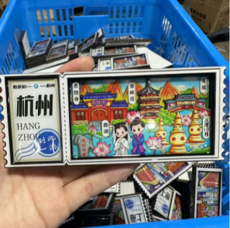 wooden fridge magnet