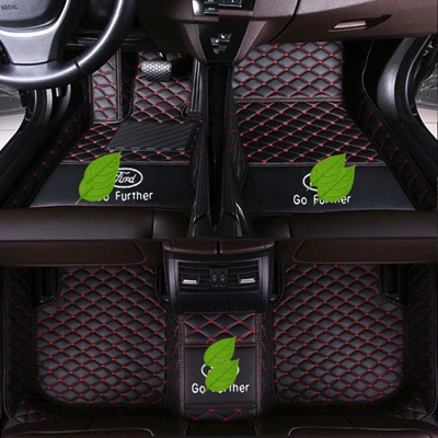 Modelə uyğun ayaqaltı full-cover car floor mats - ruiji-single-layer-black-and-red