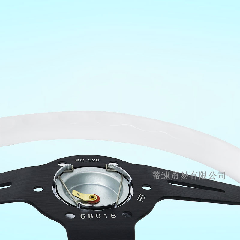 Cross-Border Hot-Selling Nd Universal 14-Inch 350mm White Abs Steering Wheel, Racing Steering Wheel with 74mm Hole Spacing