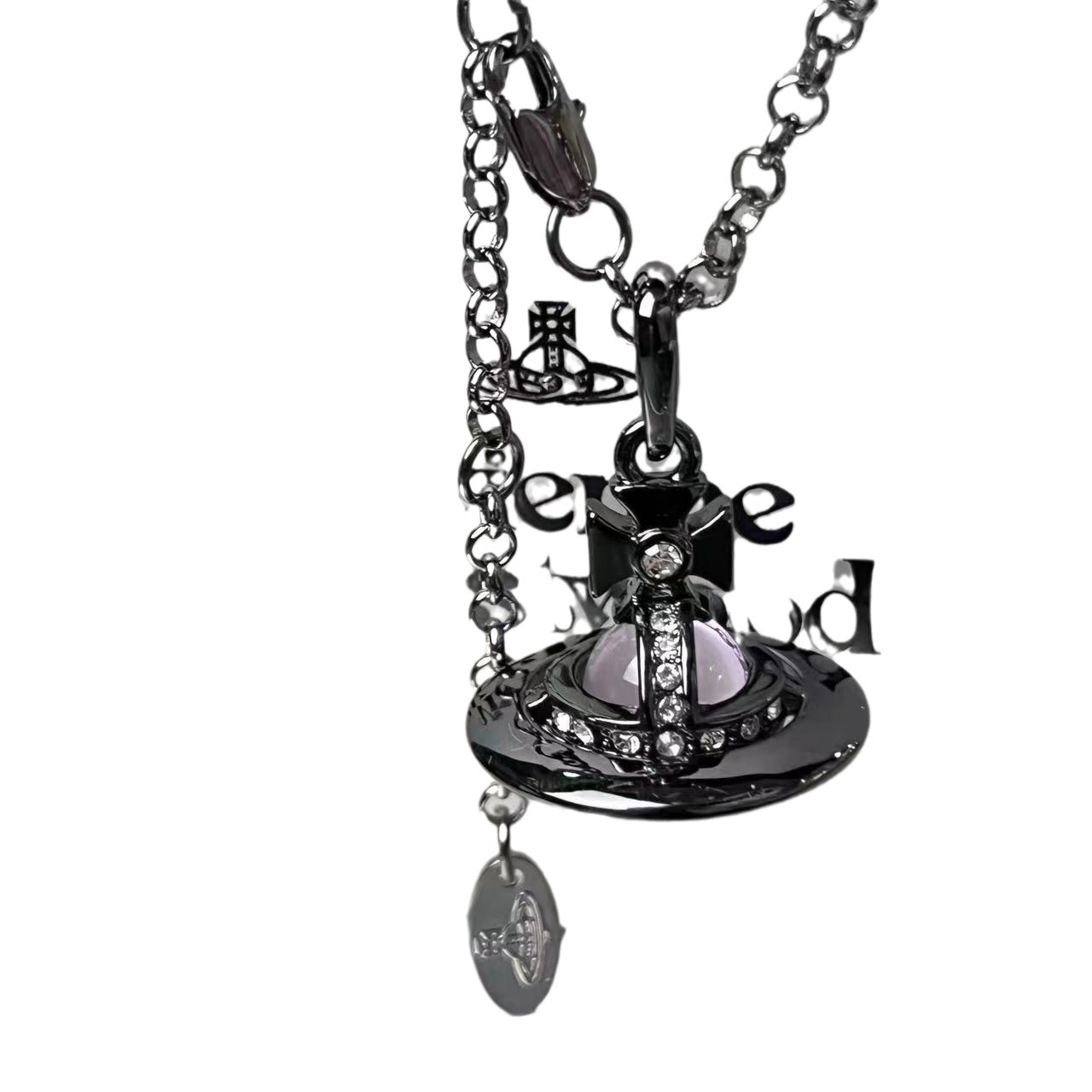 High-End Version of Empress Dowager's Medium-Sized Orb Saturn Necklace, Vivienne Classic Multicolor Three-Dimensional Planet Clavicle Chain Wholesale