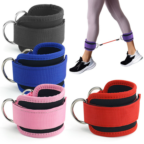 Dragon frame ankle strap for glute and thigh strength fitness training equipment with tension rope assist band