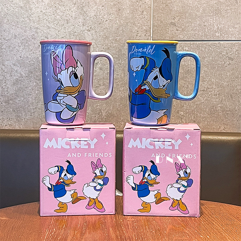 Taza de café Stitch Taza de leche de cerámica de alto valor Taza de leche para niñas lindo y creativo regalo de cumpleaños