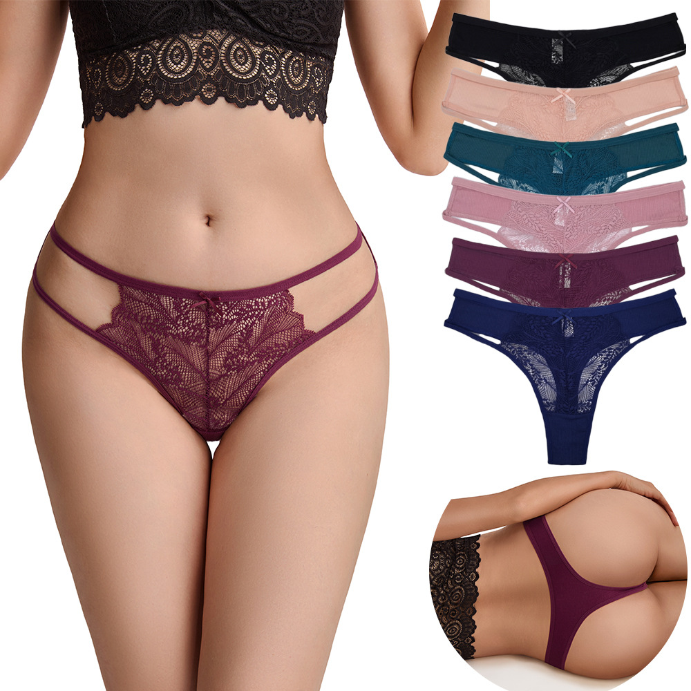 European and American plus-size women's thongs, foreign trade sexy lace thongs, cross-border women's T-thongs/Thongs wholesale