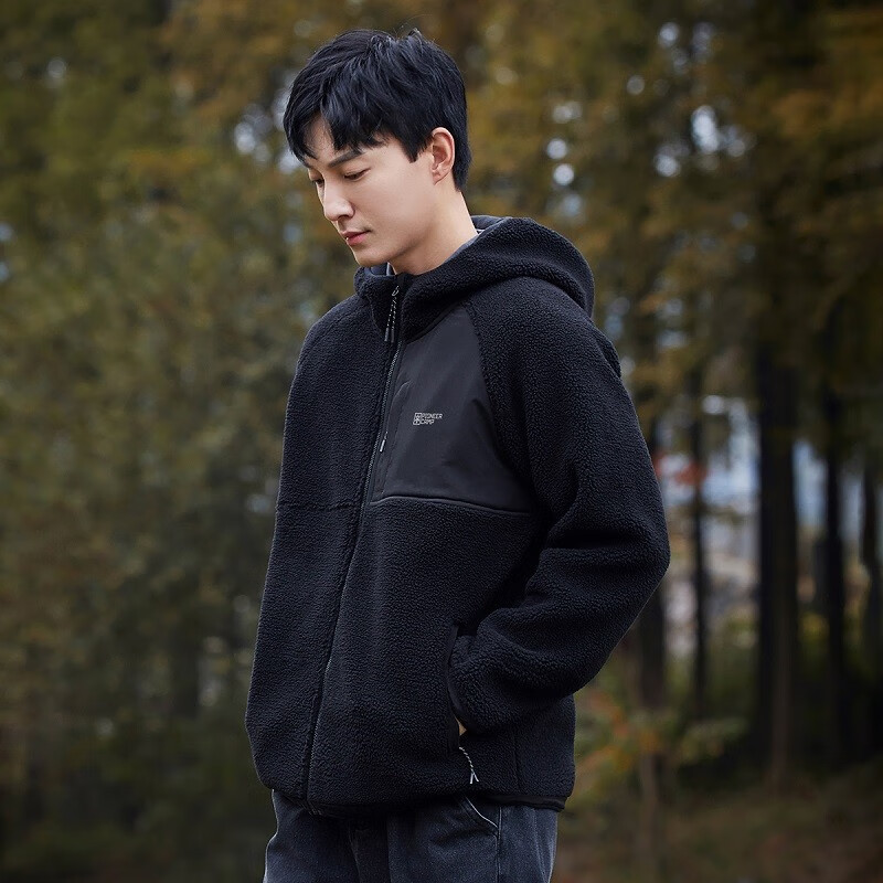 (2개) 로드 테이커 겨울 양털 코트 남성용 후드 두꺼운 방풍 야외 캐주얼 루즈 재킷 남성용 양털