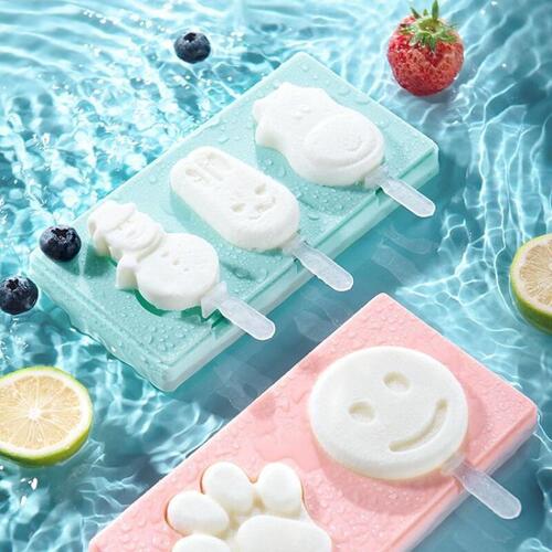 Manufacturer's one-piece ice cream mold with lid and stick homemade silicone ice cream popsicle mold DIY ice cream mold