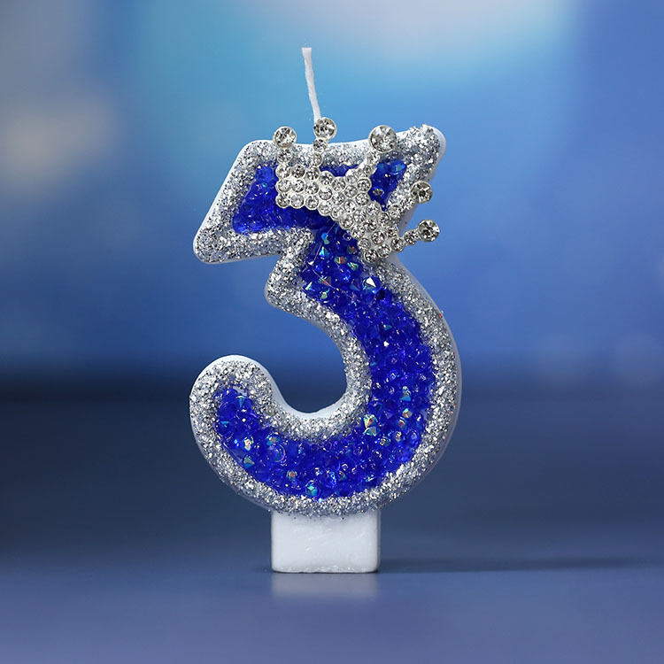 Venta al por mayor original nueva vela digital Sueño Azul estilo pastel de cumpleaños vela AliExpress Amazon Venta caliente