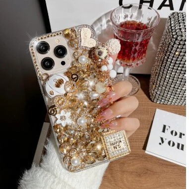 Pumpkin Car Rhinestone Case Suitable for iPhone 17/16 Pro Max, Full Diamond Case for iPhone 15, Full Protection Case for iPhone 14