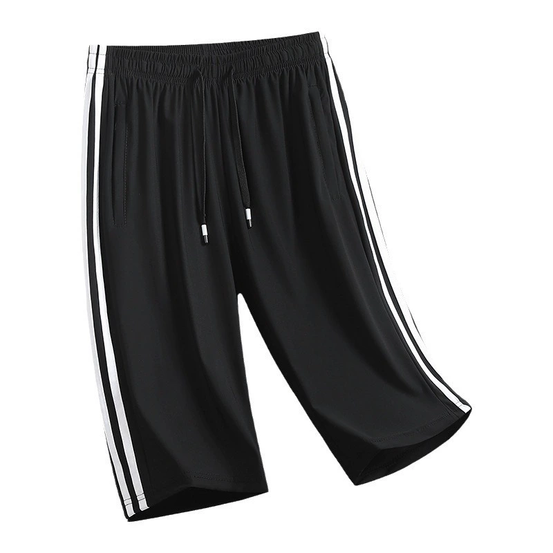 帝宇神龙 Silk summer trousers, men's thin shorts for leisure, plus size