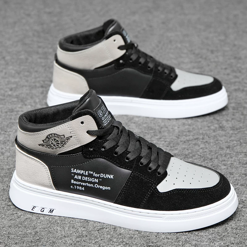 Air jordan, high footwear, trend universal sneakers, sports shoes for leisure, 2024 years, Korean style, autumn