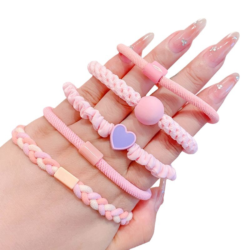 Gomas para el cabello de colores, elásticas y suaves, no dañan el cabello, set al por mayor para niñas