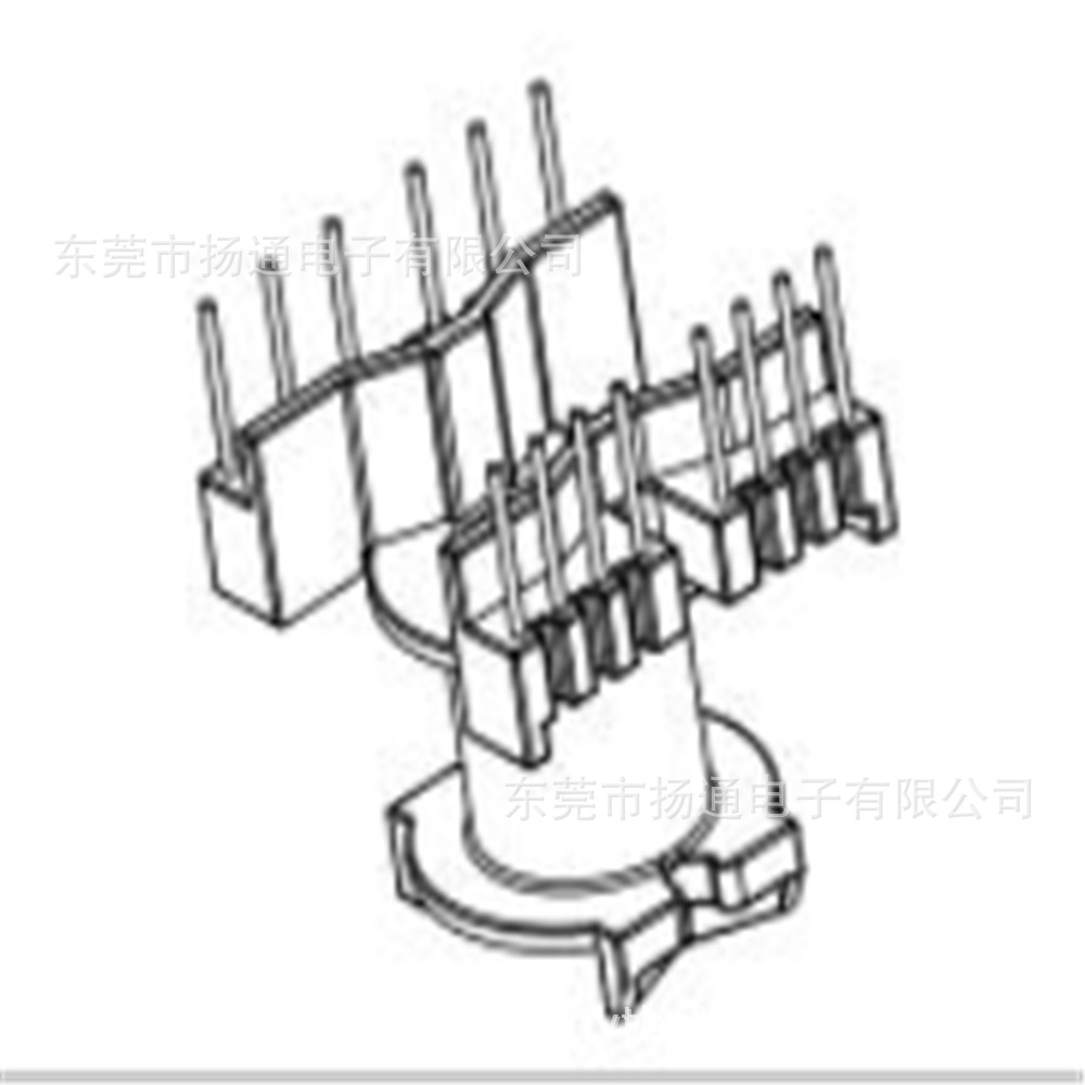 PQ20变压器骨架立式加高挡板6+8针PQ2020骨架