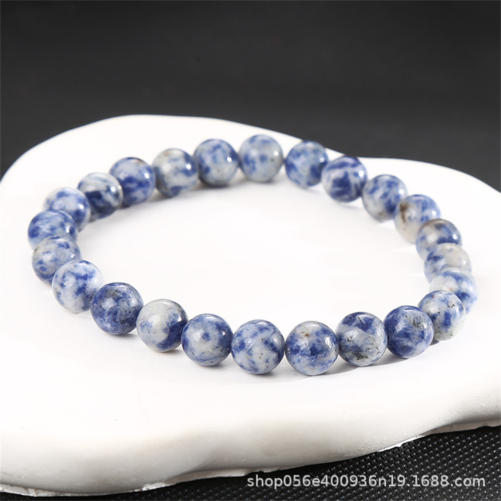 Moda simple 8mm pulsera de piedra de ágata natural alta sensación de mano de cristal cuentas pulsera comercio exterior al por mayor damas