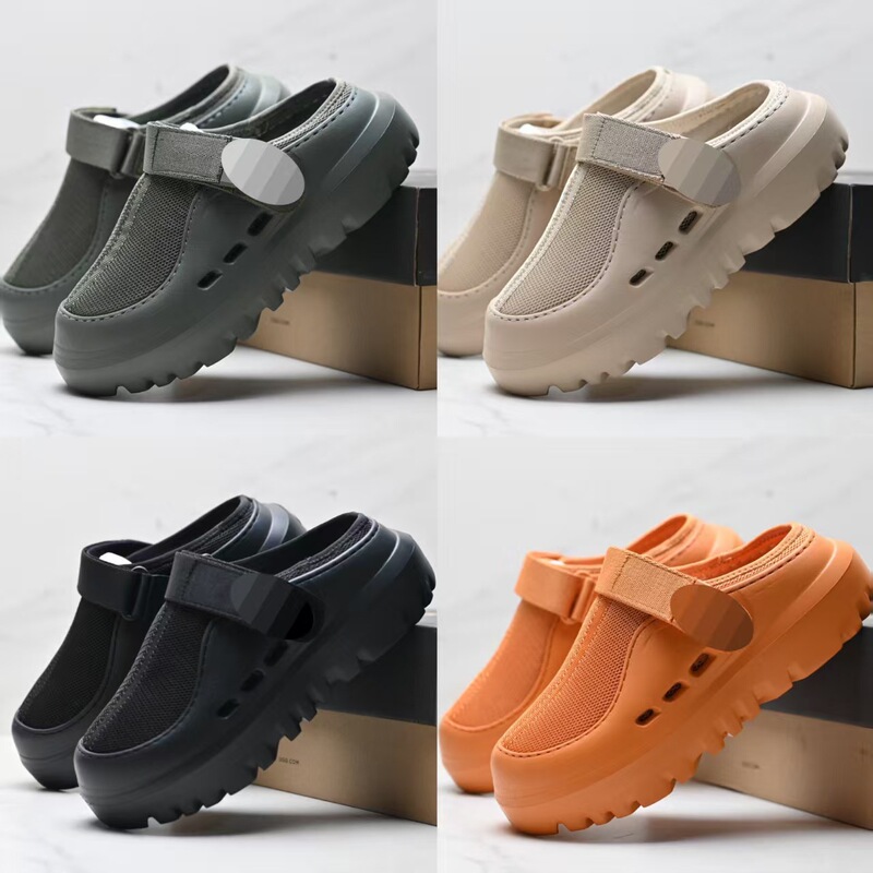 2025 Summer New Tasman Plastic Film Crocs-Style Clogs Couple's Slip-On Beach Sandals