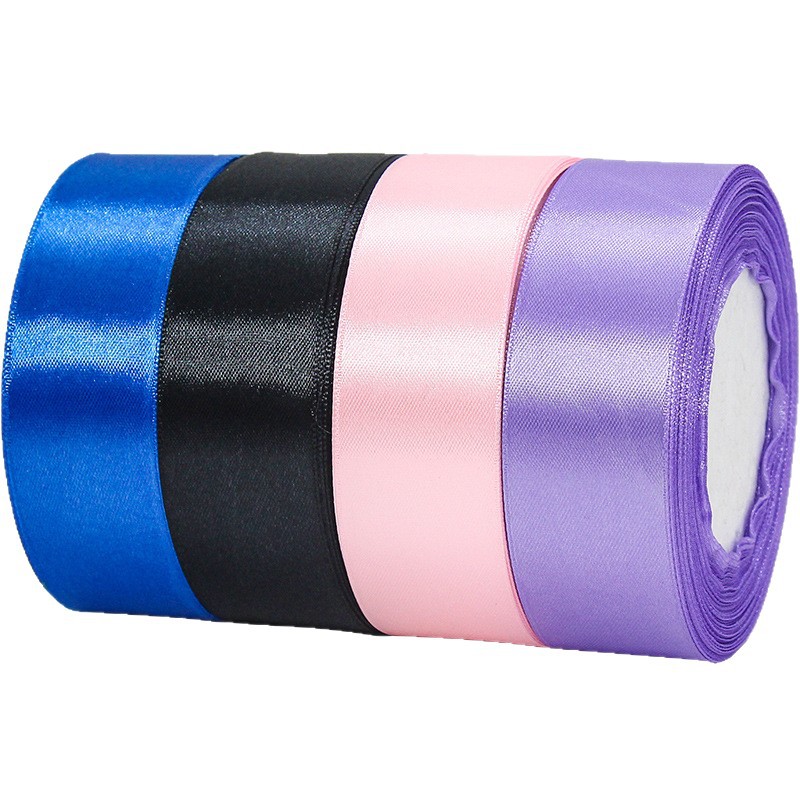 Fabricante al por mayor de cinta de 3 cm de ancho, cinta de satén para envolver regalos, cinta para decoración de bodas, lazo de cinta de seda.