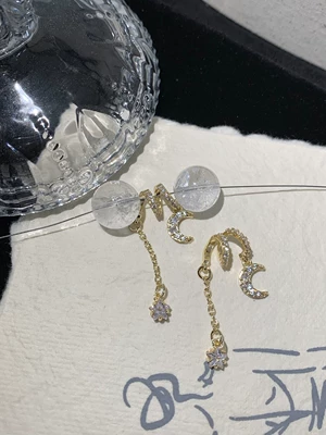 Beads Crystal DIY Bracelet | Zərgərlik ara hissələri - golden-moon-star-tassel-one