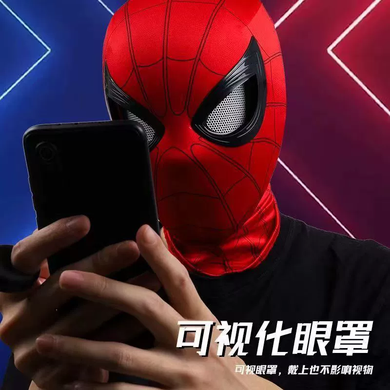 Movable electric mask, heroes, helmet, Spiderman