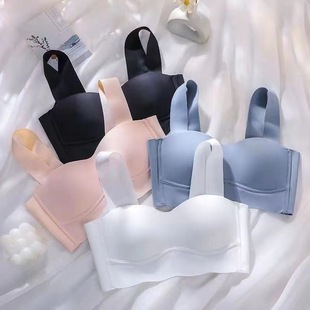 Tube Top Summer Thin Intimates for Women with Small Breasts, Push-Up, Secondary Breast Reduction, Anti-Sagging Sports Seamless Bra Without Rims