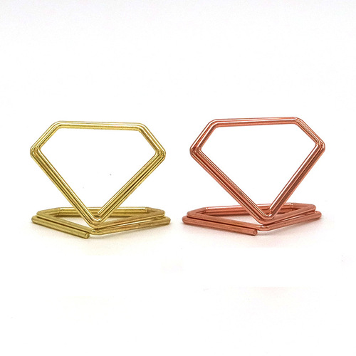 Wholesale factory diamond name card holder, desk card stand, desktop memo holder, upright metal hand-raising small decorative piece, photo holder