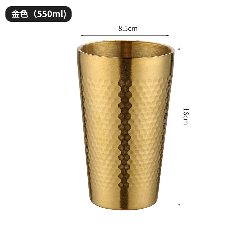 500ml martillado Copa (201 Oro)