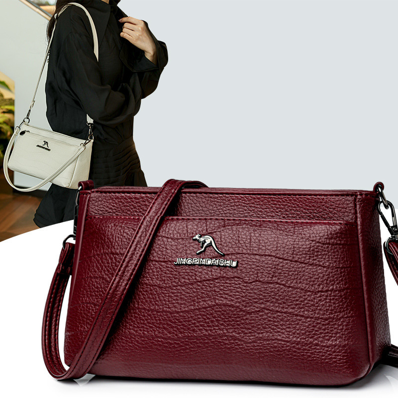 Cross-Border Wholesale Genuine Middle-Aged Mom Bags Crossbody Bag Trendy Versatile Shoulder Women's Small Bag Trendy Versatile