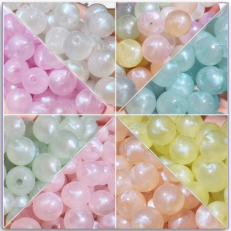 Cuentas redondas perladas para manualidades, accesorios DIY para cabello