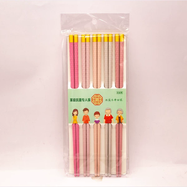 24cm macaron color diamond faceted chopsticks 5 pairs and 1 card