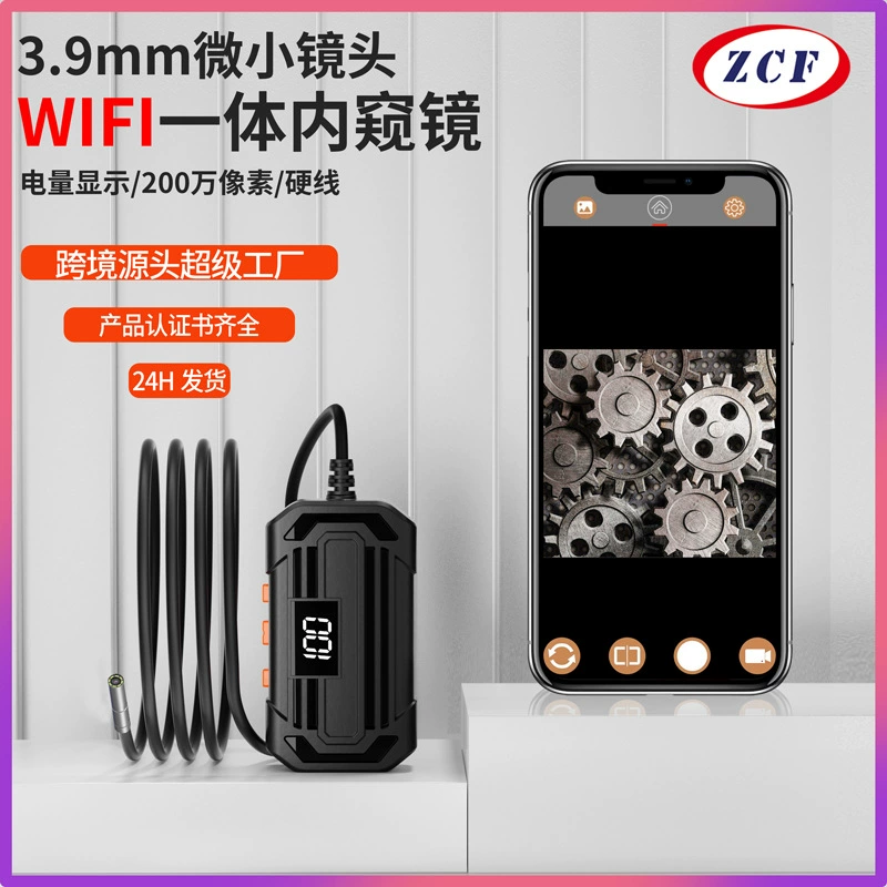 Беспроводной Wi-Fi промышленный эндоскоп все-в-одном 3.9mm объектив автомобильный двигатель осмотр паровой эндоскоп