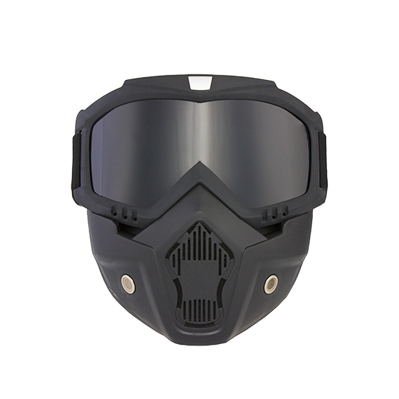 Máscara de Gafas Tácticas Integradas de TPU, Anti-viento y Antipolvo para Motociclismo