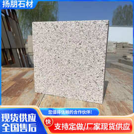 天然石材平板毛板成品 地铺外墙芝麻白白色花岗岩白锈石白麻石材