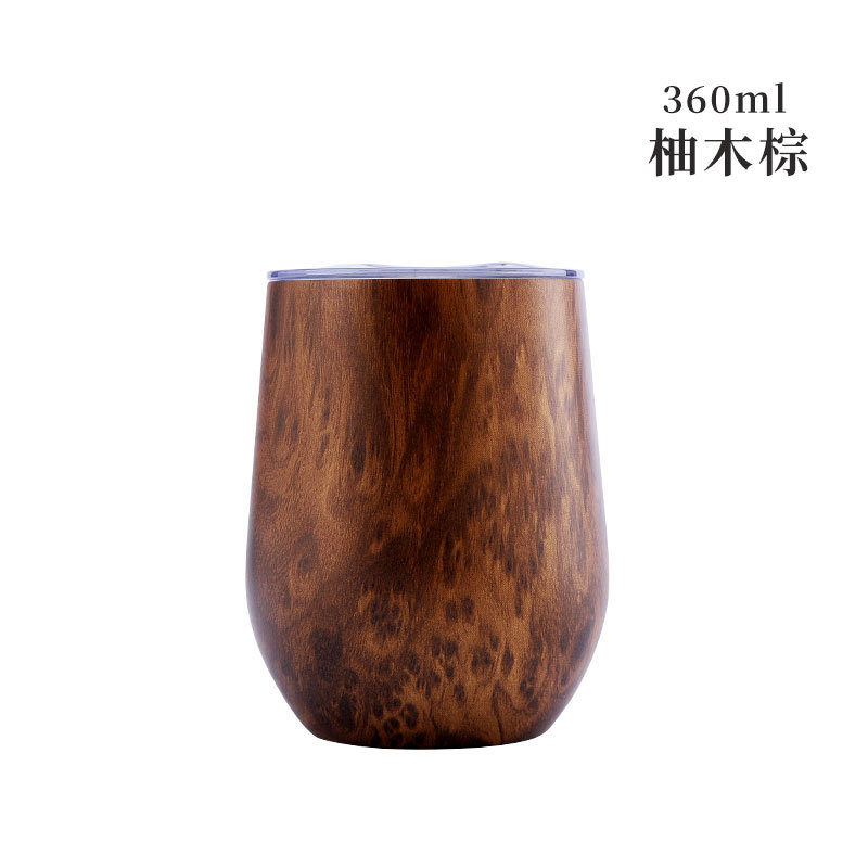 Taza de cáscara de huevo transfronteriza, taza de vino tinto de acero inoxidable de doble capa, taza de agua de gran barriga, taza de huevo al vacío en forma de U, taza termo, taza de cáscara de huevo